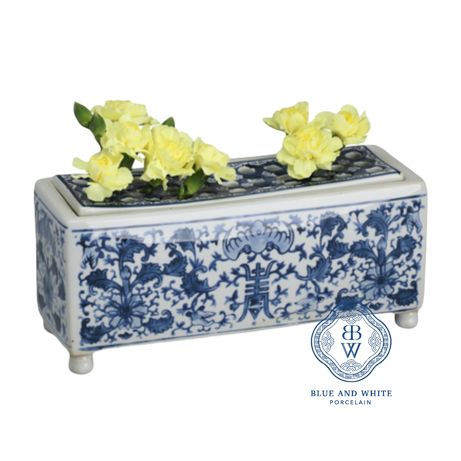 Long-Life Porcelain Flower Arranger Vase