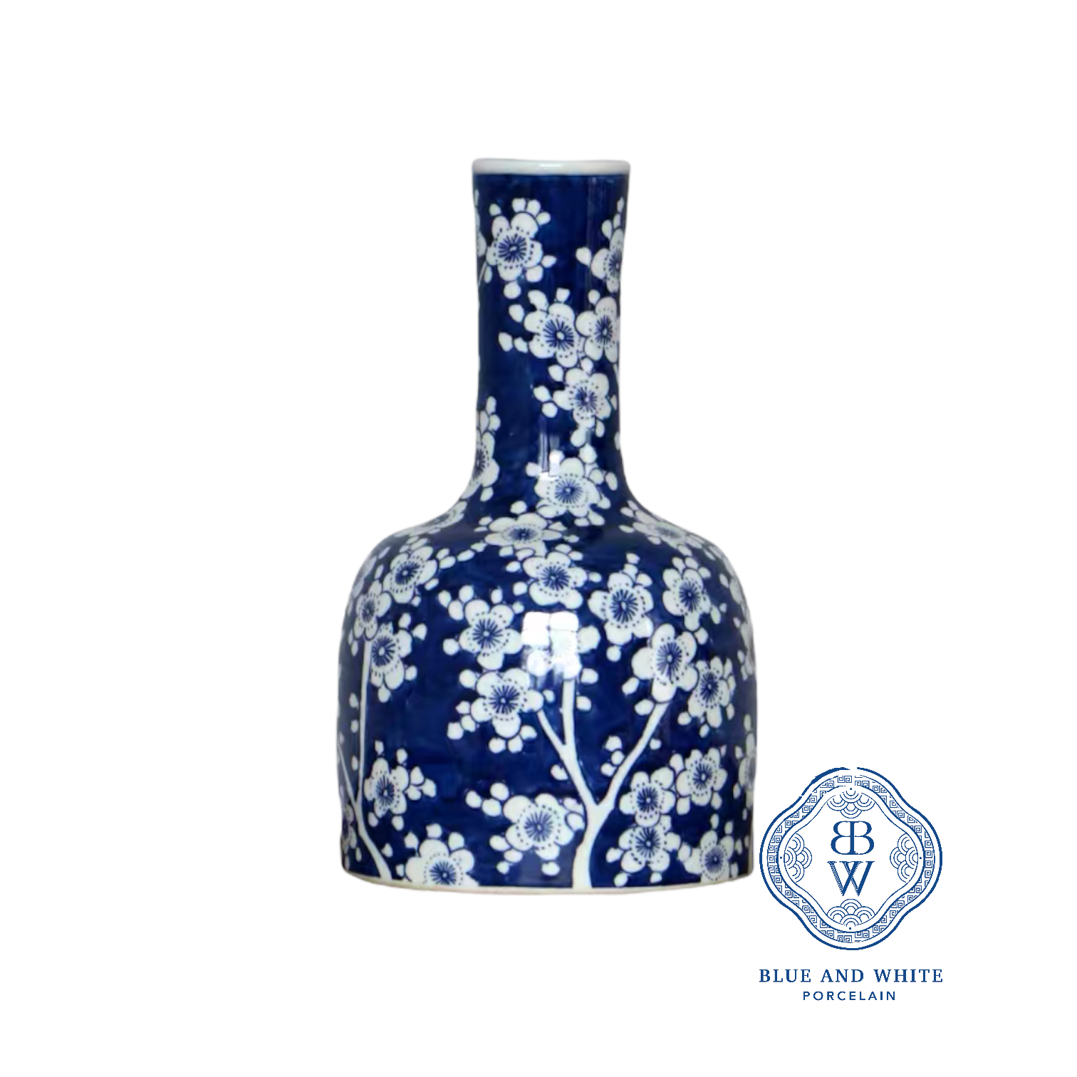 Plum Blossom in Ice Flat Bottom Vase